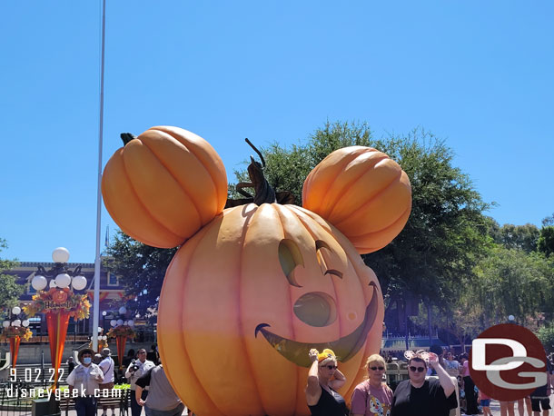 The large Mickey Pumpkin has returned and the line for photos was one of the longest in the park.