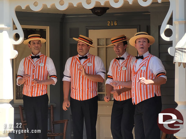 The Dapper Dans were sporting orange for the season and included some Halloween songs in their sets.