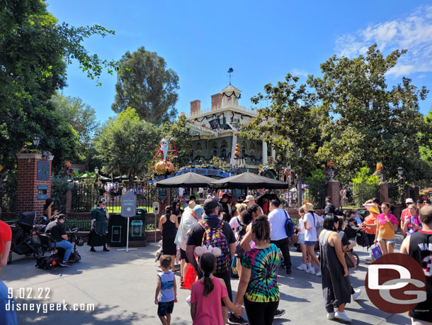 2:55pm - Haunted Mansion posted stand by is 60 minutes, but the Lightning Lane return was backed up so it may be longer.