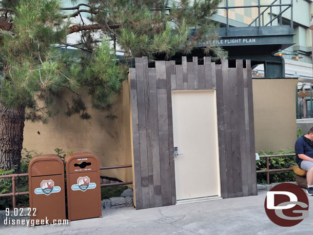 The former FastPass area has walls up too.