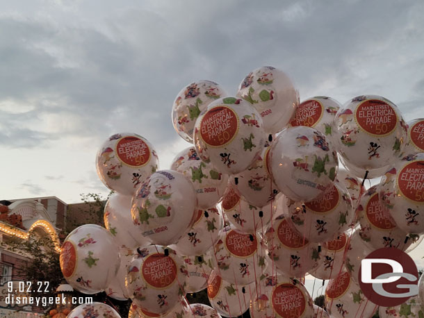 Still selling Main Street Electrical Parade balloons, the paraded ended yesterday. 