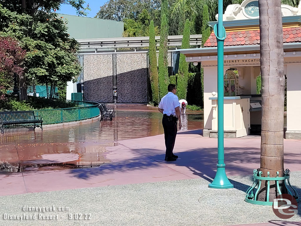 Cast members had the area blocked off 