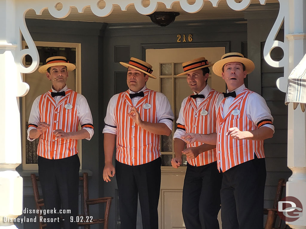 The Dapper Dans were sporting orange for the season and included some Halloween songs in their sets.