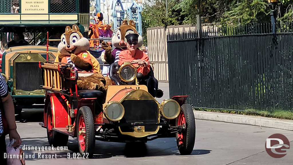 Time for the 2:30pm - Mickey and Friends Cavalcade which includes the characters in their new Halloween Costumes.