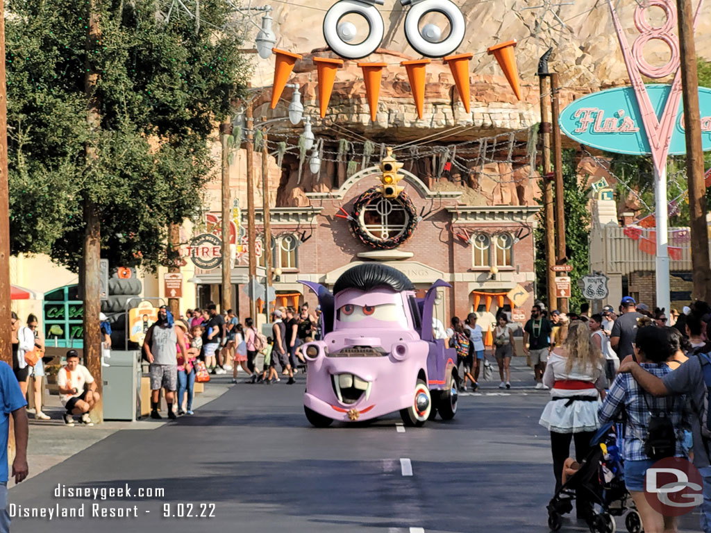 Mater rolling into the Cozy Cone