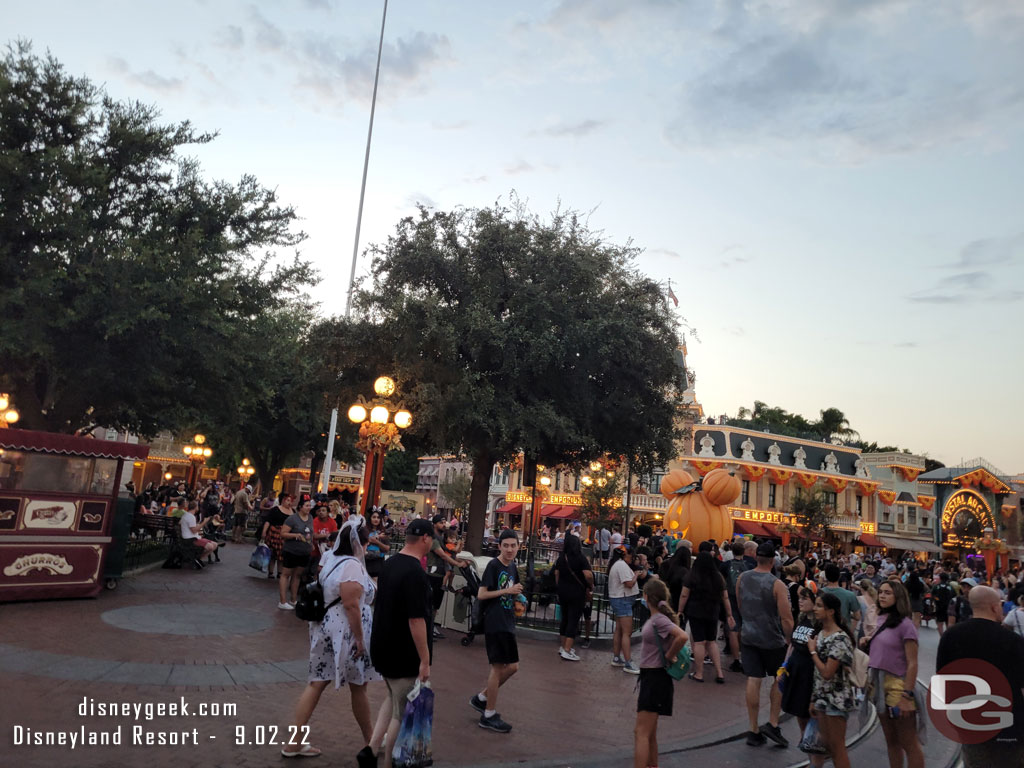 The queue for the pumpkin photo snaked through Town Square