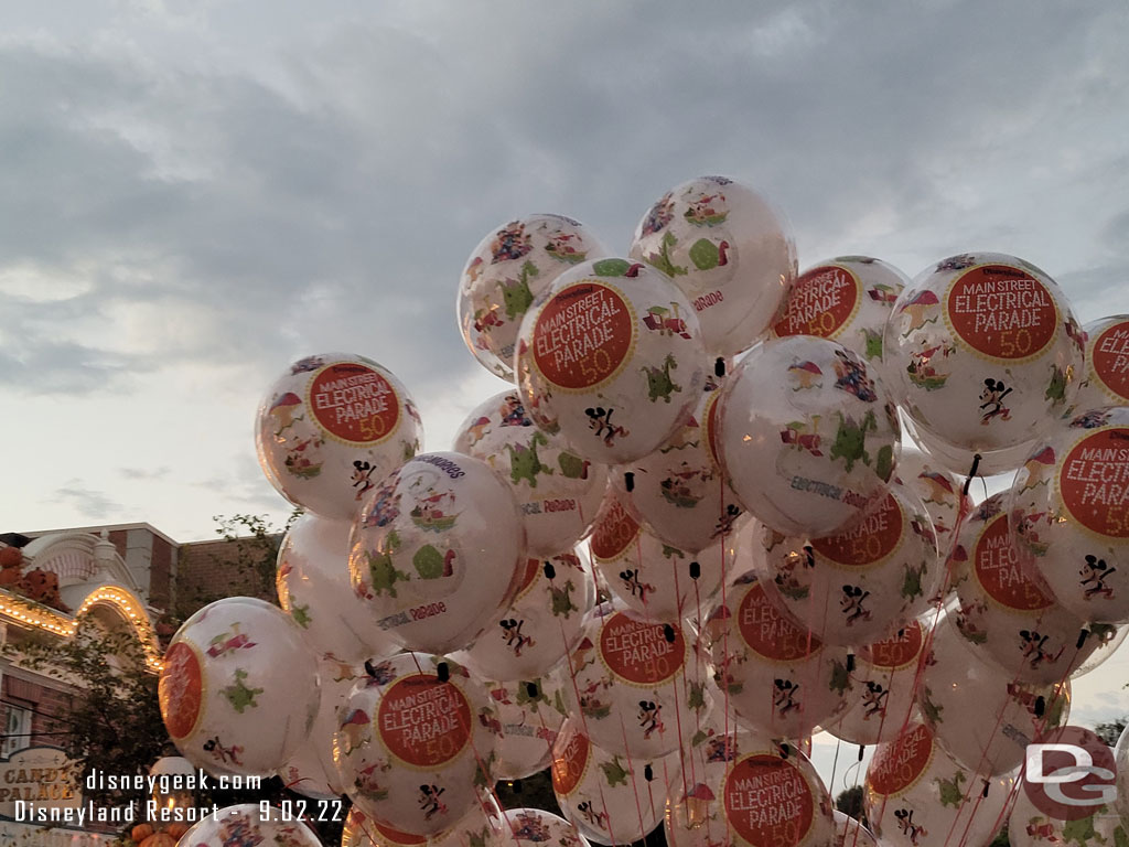 Still selling Main Street Electrical Parade balloons, the paraded ended yesterday. 