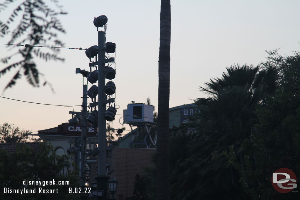 Projectors up and ready for the evening in Carthay Circle