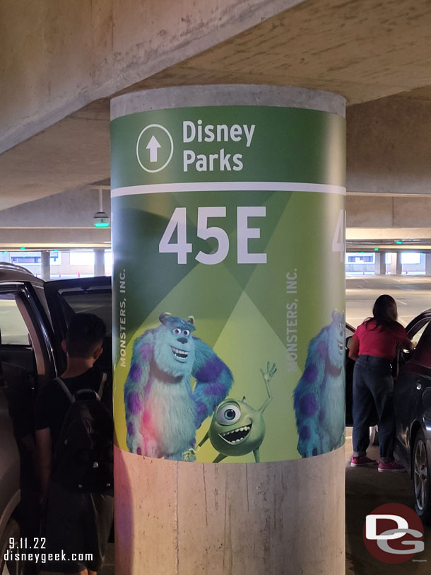 7:21am - Parked on the Monsters Inc level and on my way.