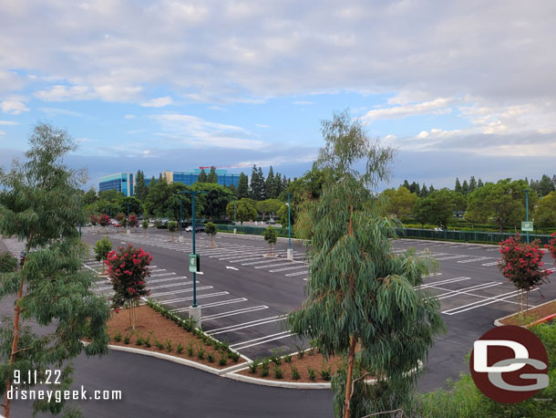 The landscaping and paving project in the former Downtown Disney parking lot that is now used for Cast Member parking is complete.