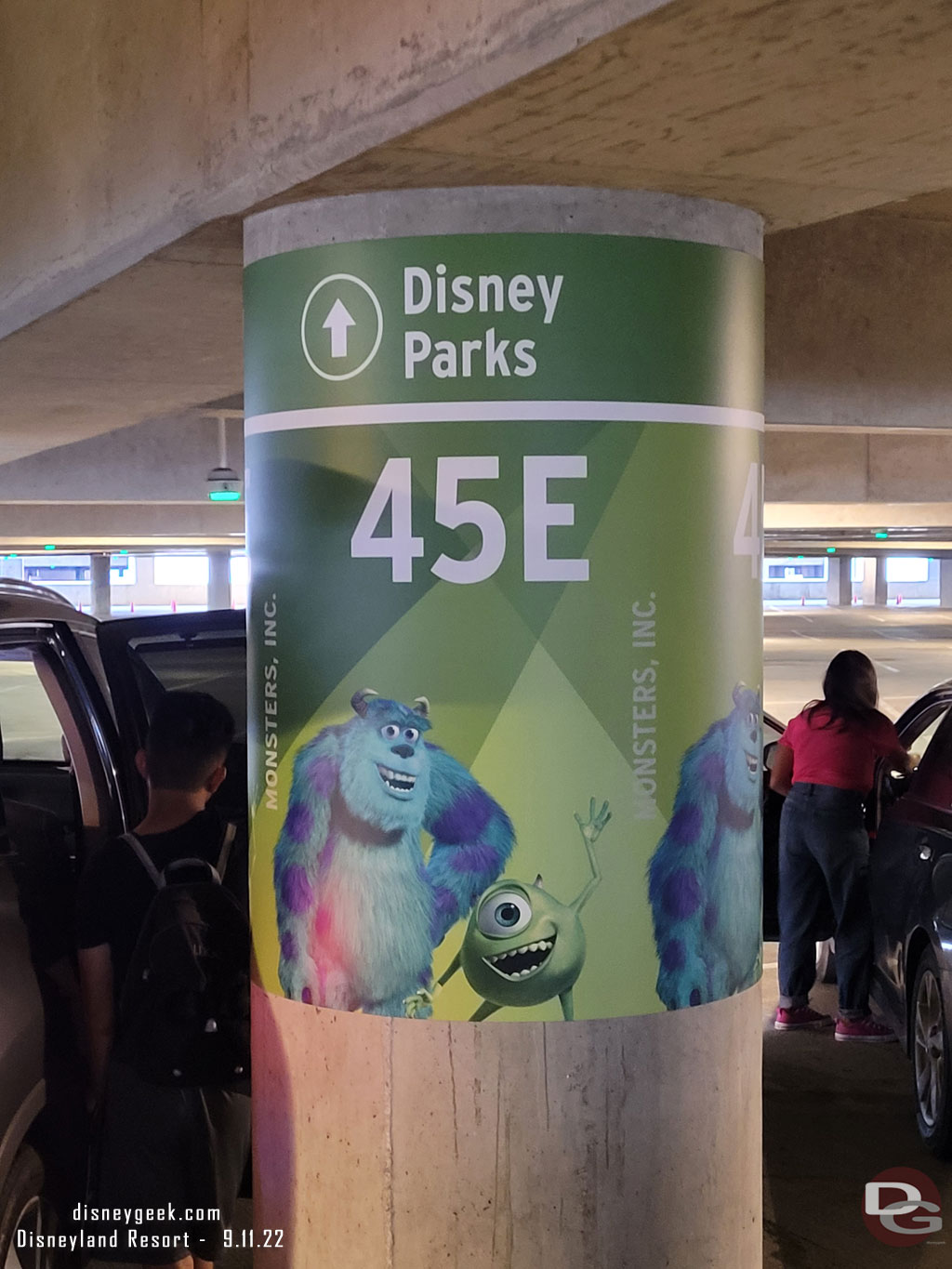 7:21am - Parked on the Monsters Inc level and on my way.