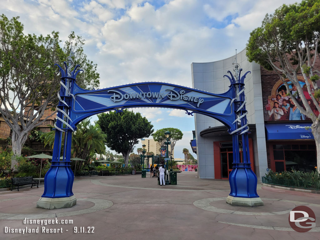 7:32am - Arriving at Downtown Disney and through security.