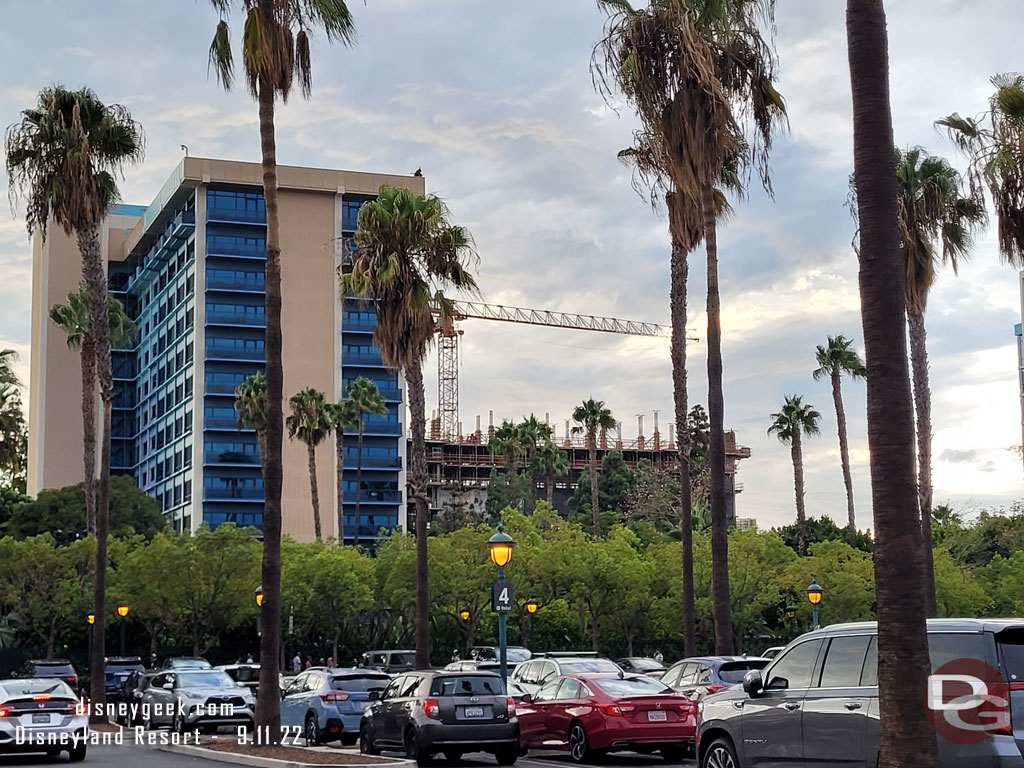 The New DVC tower in the distance, Frontier Tower on the left.