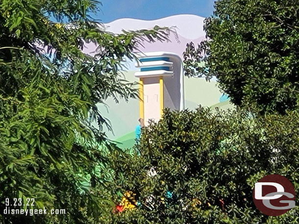 Scaffolding is down in Toontown so you can see the El Capitoon and hills behind it.