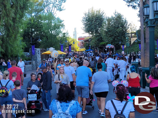 There seemed to be a good number of guests moving around the park this evening.