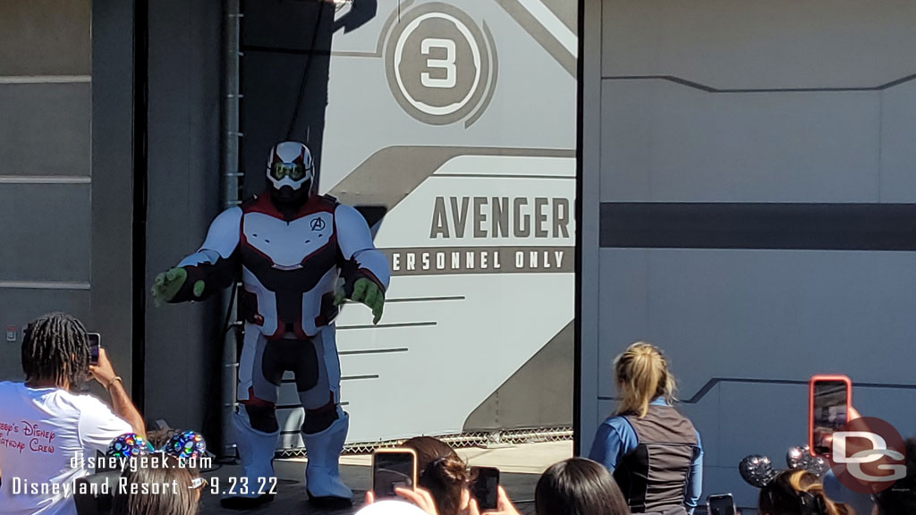 2:34pm - Returned to Avengers Campus and saw Hulk.