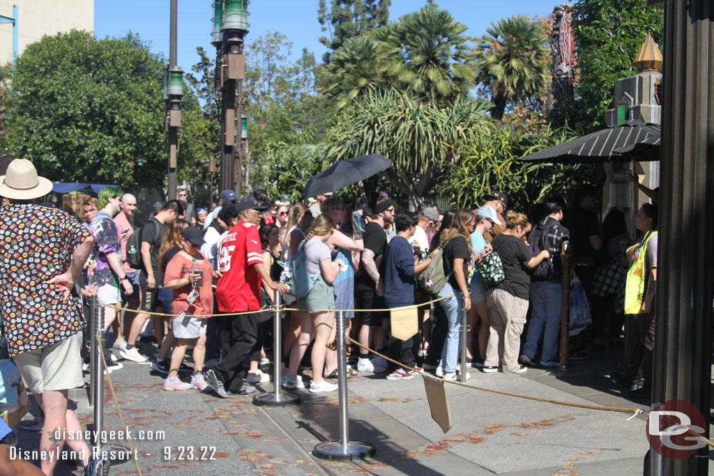 A very large group of guests entering Guardians. Apparently it just reopened after being down for a while.