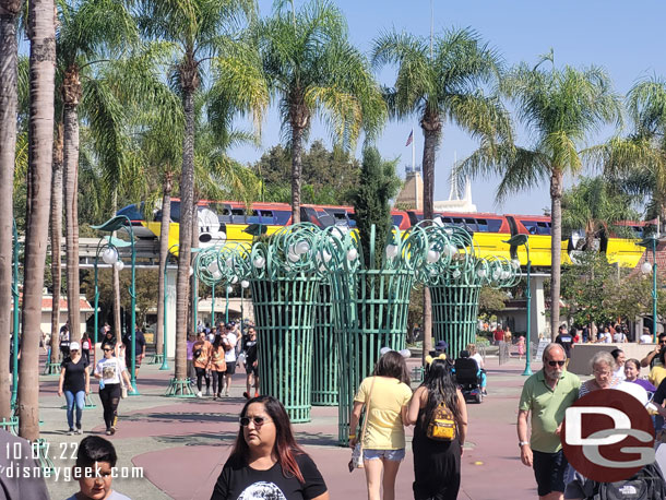 A Monorail cruising by.