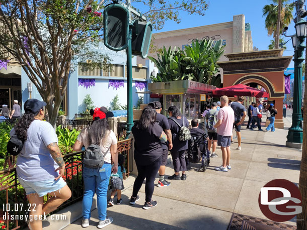 Zero Popcorn buckets have arrived so lines at some stands were quite long.