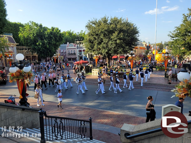 The Nightly Flag Retreat in Town Square getting underway.