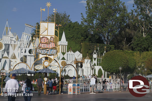 it's a small world was a near walk on this afternoon.