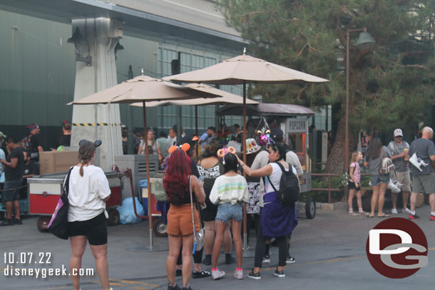 Popcorn stand queue check.. 