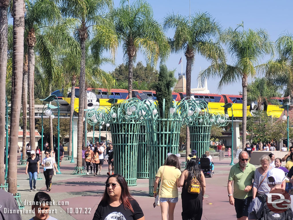 A Monorail cruising by.