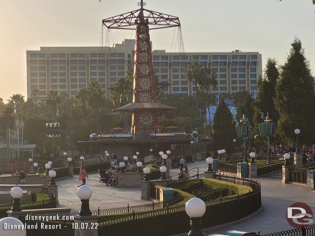 Paradise Gardens Park as the sun was setting.