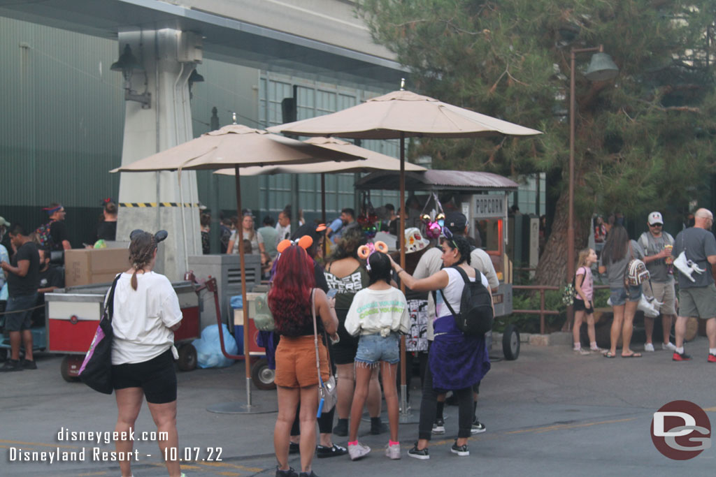 Popcorn stand queue check.. 