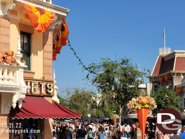 Lights have been installed in the trees along Main Street USA. here you can see one of the power cords.