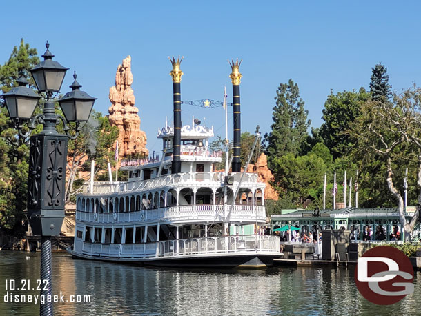 The Mark Twain at Frontierland landing.