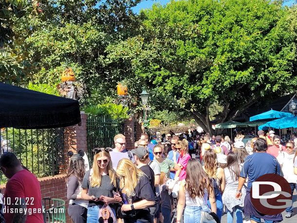 Lightning Lane return stretched back toward the attraction exit (and was backed up through the queue, not just to scan).  Heard a CM tell a guest at the end it was a 20-25 wait for LL return at the moment.