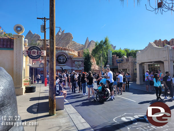 This is the end of the Lightning Lane return for Radiator Springs Racers