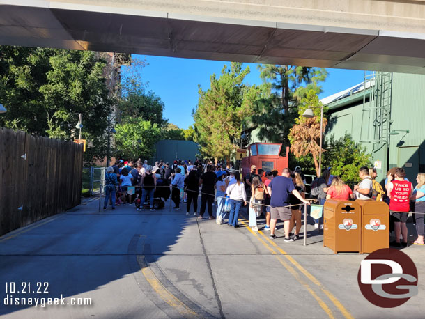 Soarin' standby queue using the extended switchbacks.