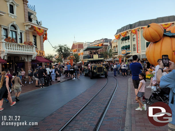 Driving through the evening crowds takes a lot of patience.  Here guests cleared a good path for the omnibus.