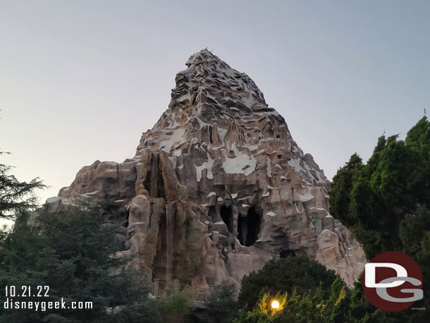 I forgot to mention the Matterhorn has returned from renovation work since my last visit.