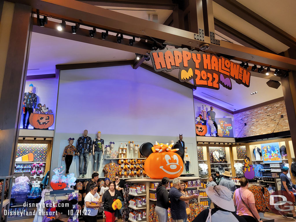 The center of the store is still Halloween.