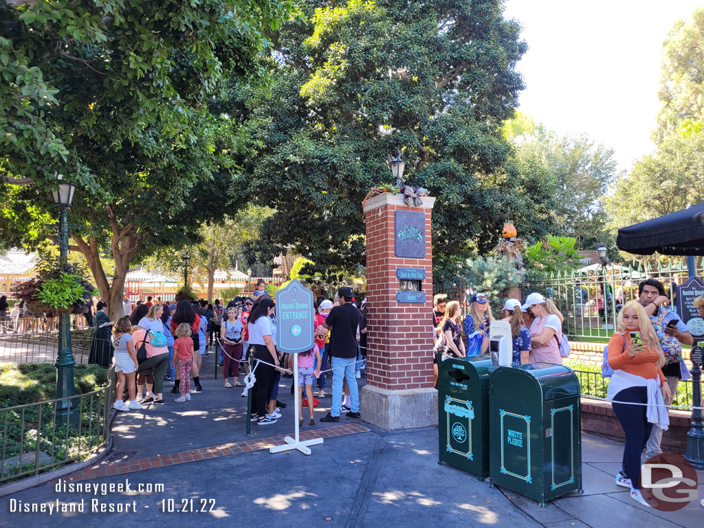 12:14pm - 70 min posted wait for Haunted Mansion Holiday