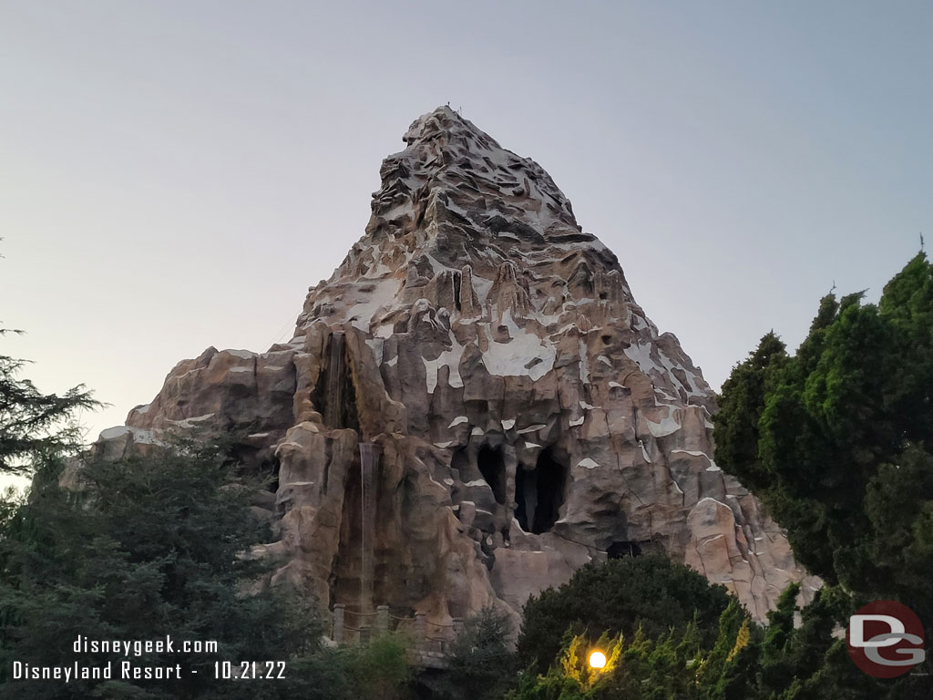 I forgot to mention the Matterhorn has returned from renovation work since my last visit.