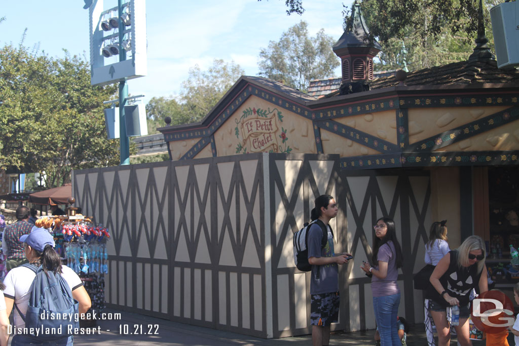 Walls up around this portion of the gift shop.