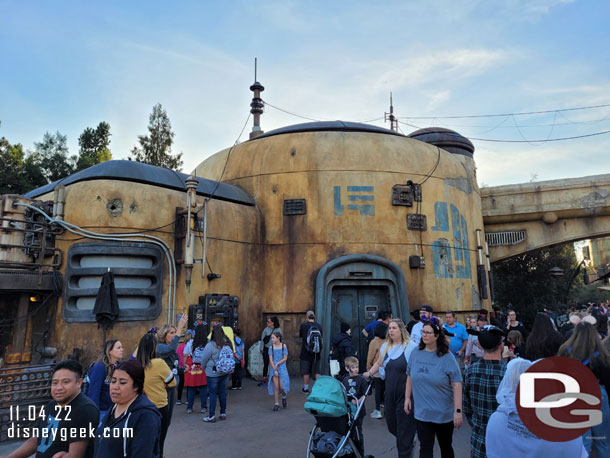 Guests queued up for the bounty hunter game.