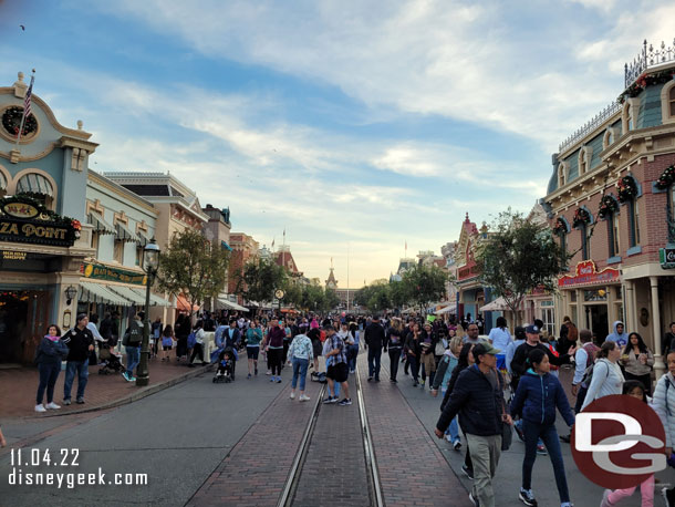 Main Street USA at 5:30pm