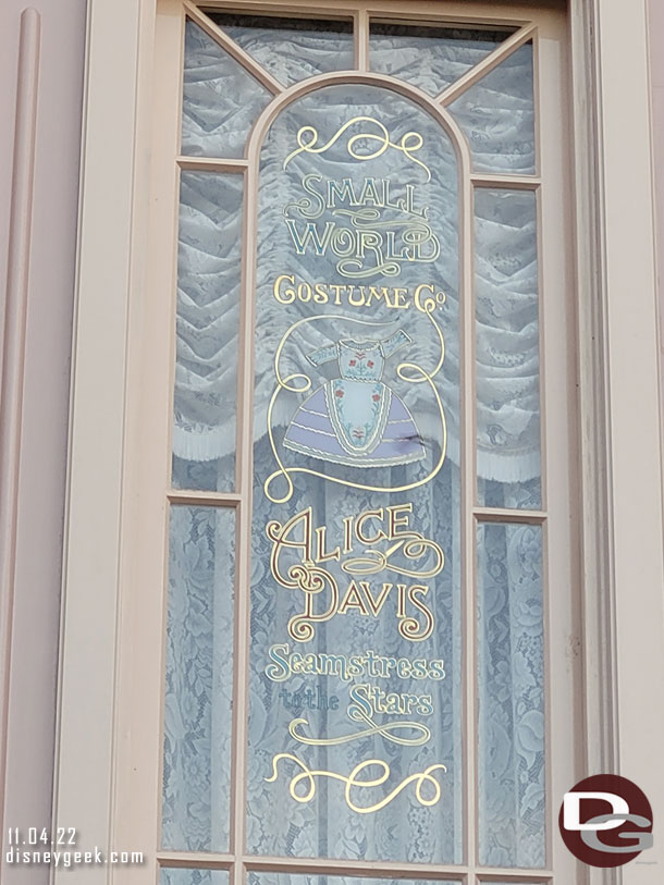 A closer look at Alice's window.