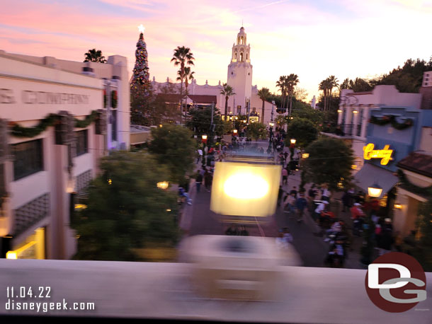 Poor timing passing by Buena Vista Street