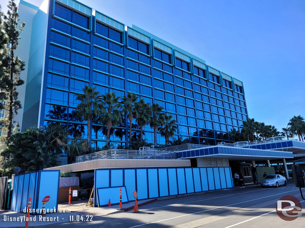 Work continues near the entrance.