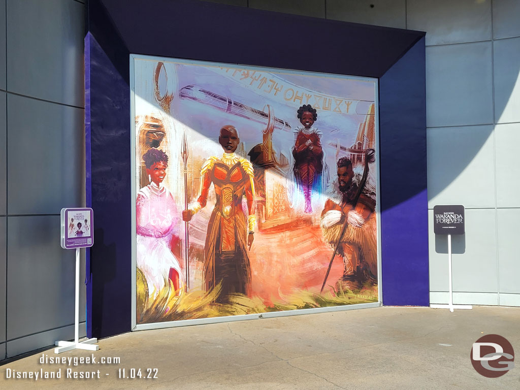 Wakanda Forever artwork at the Former ESPN Zone.