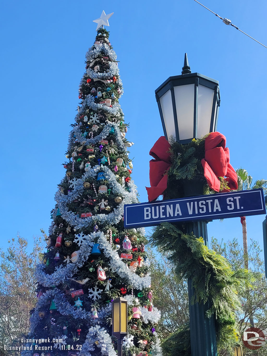 The Buena Vista Street Christmas Tree