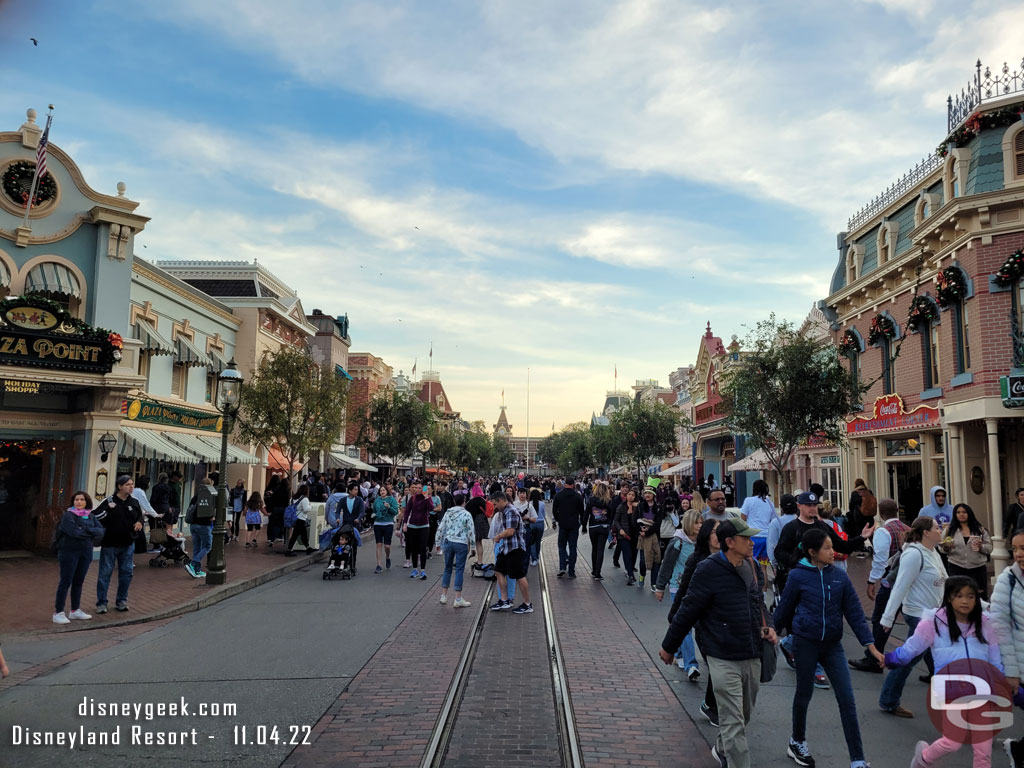 Main Street USA at 5:30pm