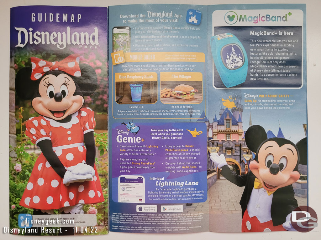 The Disneyland guidemap today