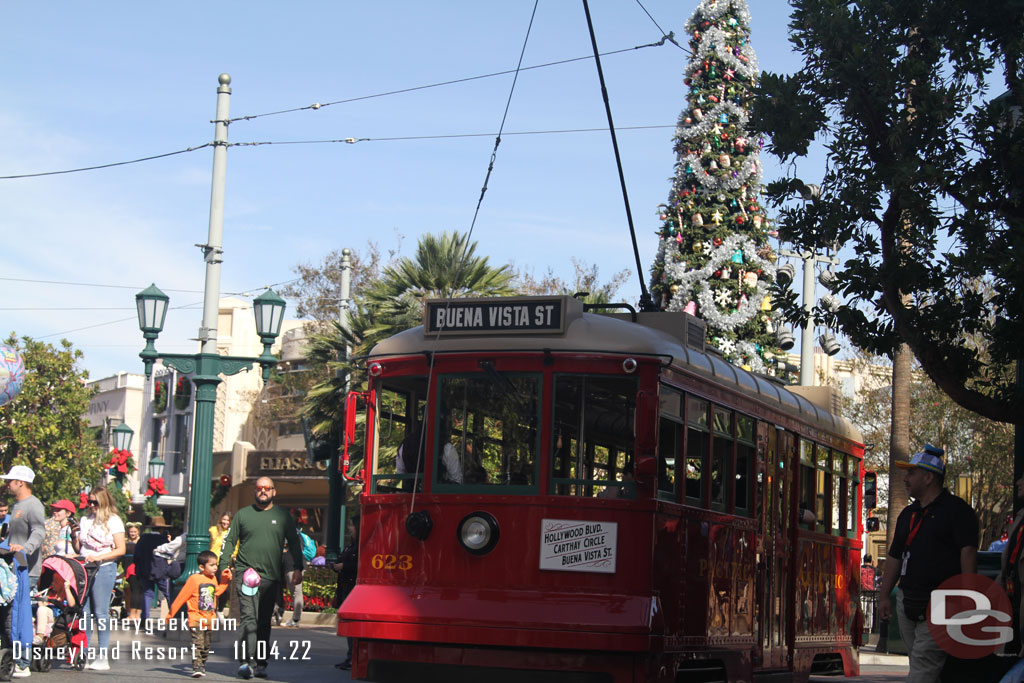 A Red Car passing by.